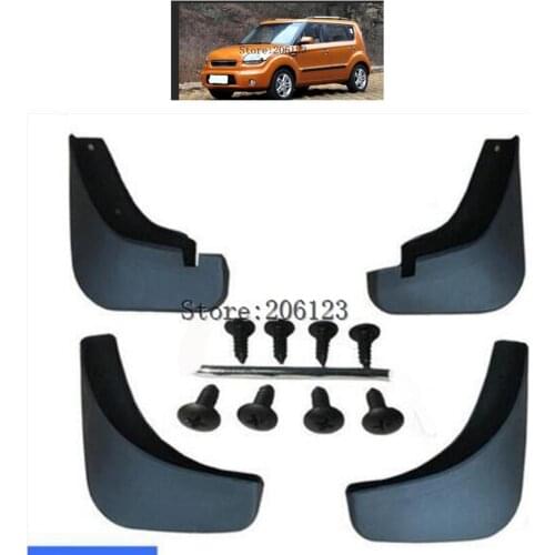 Set Molded Car Mud Flaps For Kia SOUL 2010 2011 Mudflaps Splash Guards Mud Flap Mudguards Fender Front Rear Styling
