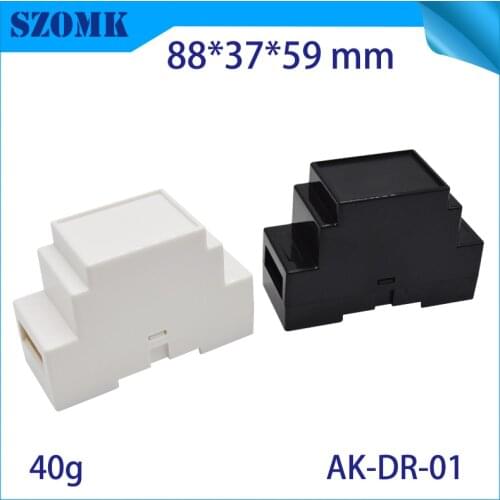 10 pieces Small Black plastic box din rail abs enclosures project junction box rail din case 88*37*59MM