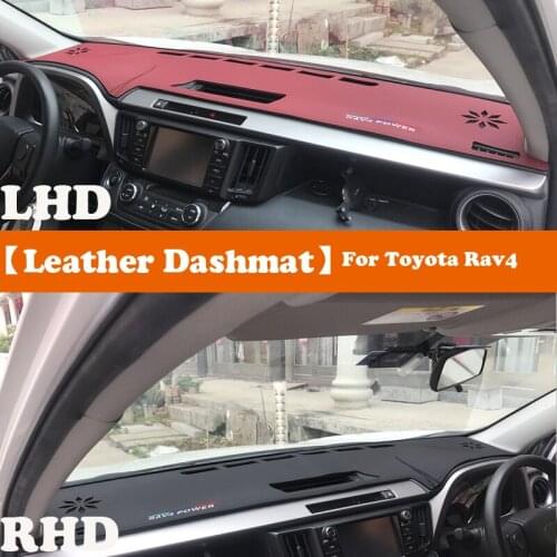 Leather Dashmat Accessories Car-Styling Dashboard Covers Pad Dash Mat Sunshade Carpet For Toyota Rav4 2013-2016 2017 2018 2019