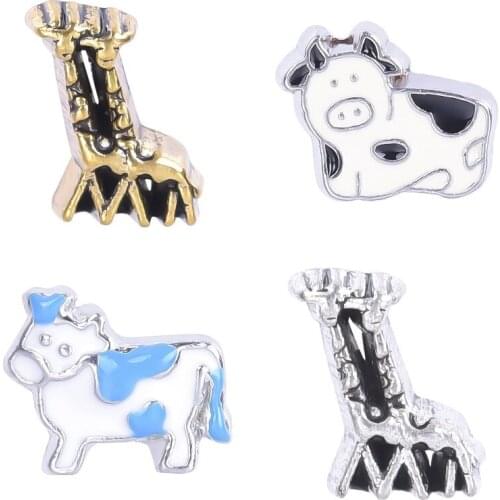 20pcs/lot Alloy Giraffe animal Charms Floating Locket Charms for Living Memory Locket Wholesale F515