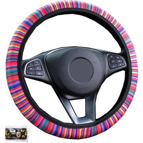 Fashion 6 Styles Car Steering Wheel Cover Wrap Volant Girl Woman Cute Cool For 37-38 CM Funda Volante Auto No Inner Ring