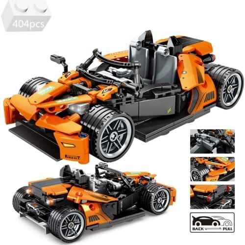 NEW High-tech Off-road Pull Back Racing Car Creator MOC Classic Model Vehicle Building Blocks Kit Bricks Toys For Children Gifts