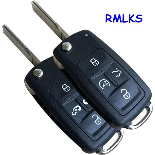 New Replacement 202AD 4 5 Button Remote Key Shell Blank Car Fob Case For VW Lavida Uncut HU66 Blade