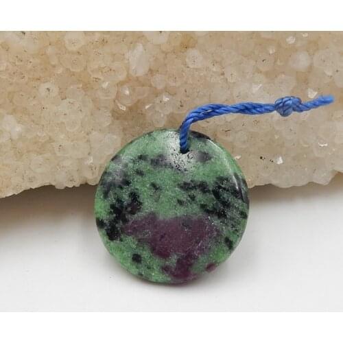 Wholesale gemstone,Ruby And Zoisite Pendant 30x13x4mm5.6g