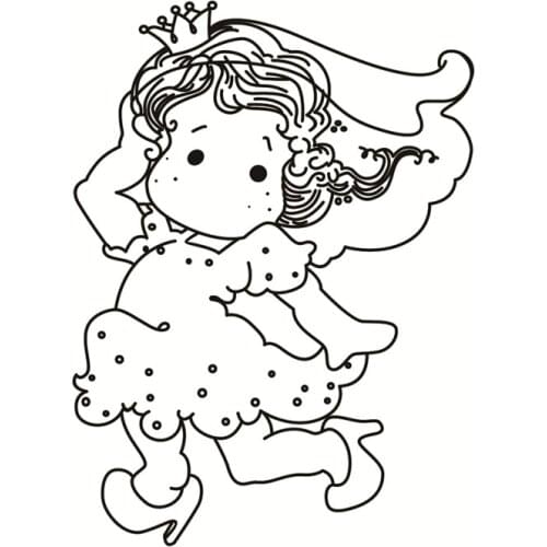 Girl Transparent Clear stamp and cutting dies DIY Silicone Seals Scrapbooking / Card Making/Photo Album Decoration