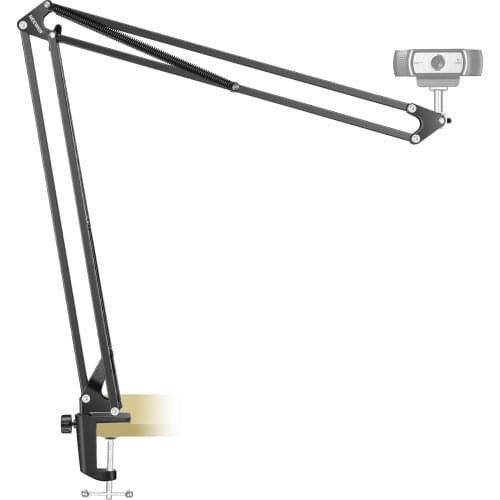Neewer Adjustable Desktop Clamp Suspension Boom Scissor Arm Stand Holder for Logitech Webcam C922 360 Degree Rotation Mount