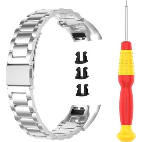 Stainless Steel Watchband Wrist Strap Bracelet Replacement for Honor Band 4 5