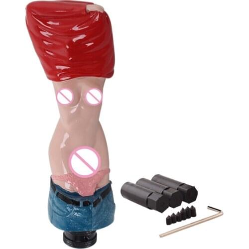 Gear Shift Knob Shifter For Sedan Coupe SUV Crossover Truck Wagon Hatchback Red Shirt Naked Sexy Lady Girl Goddess Style Custom