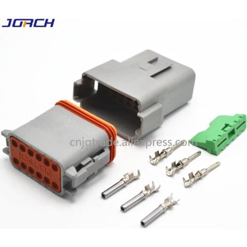 5 Sets 12pin Deutsch DT Waterproof Male Female Electrical Connector plug DT04-8P DT06-8S with terminals