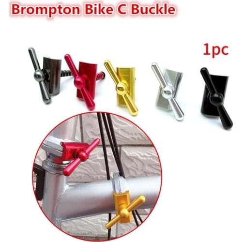 Folding Bike C Buckle C Type Hinge Clamp for Brompton Bicycle Lever Clip Bike Wrench Frame Connectors BMX Parts