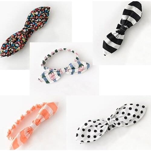 Baby Headband Bow Headbands For Girl Printed Cotton Hairband Newborn Kids Toddler Hair Accessories Spring Summer