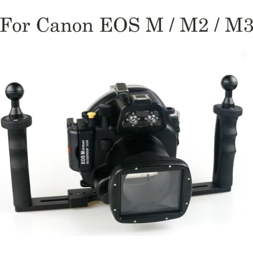 40m 130ft Waterproof Box Underwater Housing Camera Diving Case for Canon EOS M M2 M3 EOS-M EOS-M2 EOS-M3 EOS M II III Bag Cover