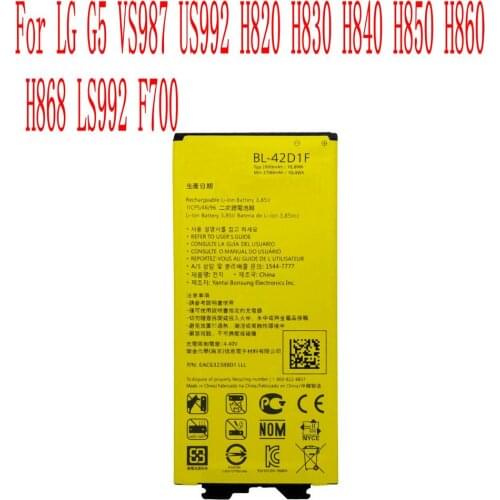 High Quality 2800mAh BL-42D1F Battery For LG G5 VS987 US992 H820 H830 H840 H850 H860 H868 LS992 F700 Cell Phone