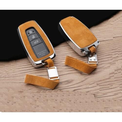 2020 New Suede Leather Car Smart Key Case Cover Shell For Toyota Prius Camry Prado CHR Prius Corolla RAV4 2017 2018 Accessories