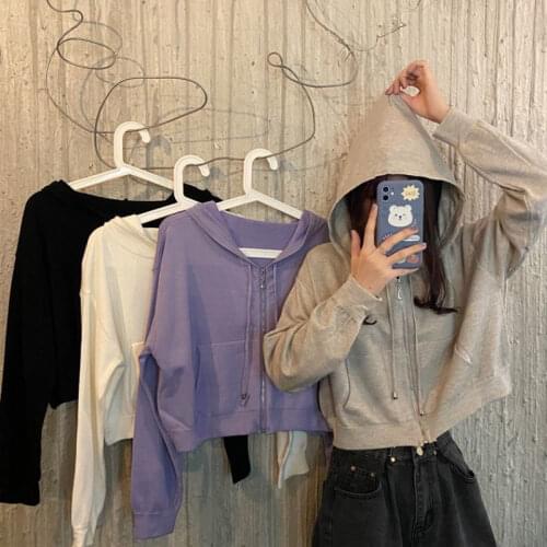 Woman Sweaters Cardigan 2021 Long Sleeve Cardigan Jacket Knitted Sweater Short Hood Top Sueters De Mujer