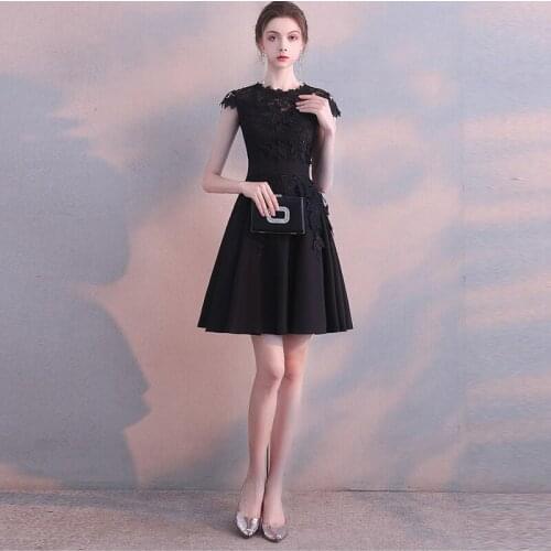 Cocktail Dresses Lace O Neck Knee Length Patchwork Dresses See Through Evening Party Dresses Prom Dresses Wedding Party Dresses