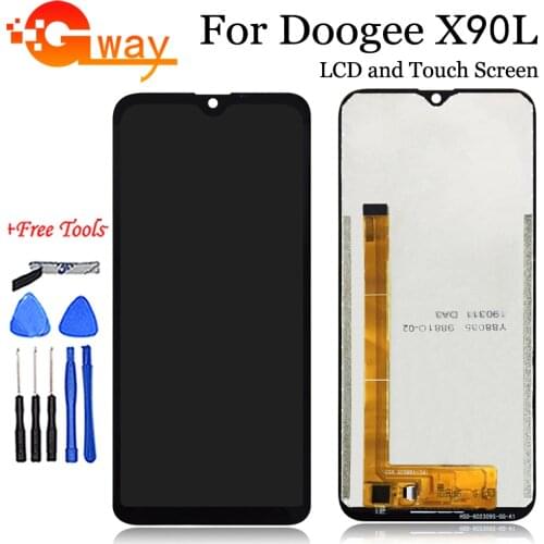 6.1" For Doogee X90L LCD Display + Touch Screen Digitizer Assembly Phone Repair Parts With Tools + Adhesive For Doogee X90L LCD
