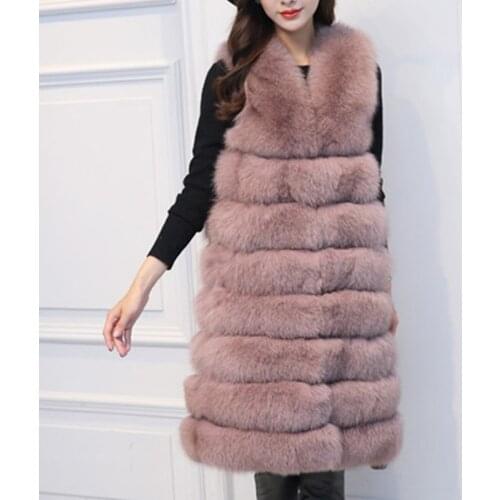 ZADORIN Winter Coat Women Plus Size Long Furry Faux Fur Vest New Women Thick Warm Fur Coats Jackets Female Overcoat Black