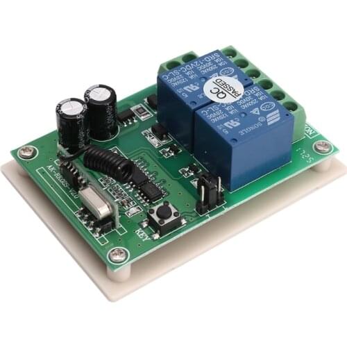 DC 12V 2 Channel RF 433MHz Wireless Remote Control Switch Relay Receiver Module