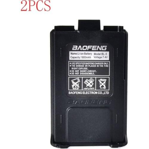 2PCS Baofeng UV-5R 7.4V 1800mah Li-Ion Battery For Baofeng UV-5RE 5RA 5RB 5RC 5RD 5RE Walkie Talkie Accessories Two Way Radio