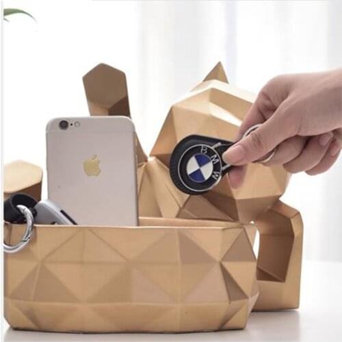 2020 creative European and American style geometric resin cat craft statue, home office Christmas decoration