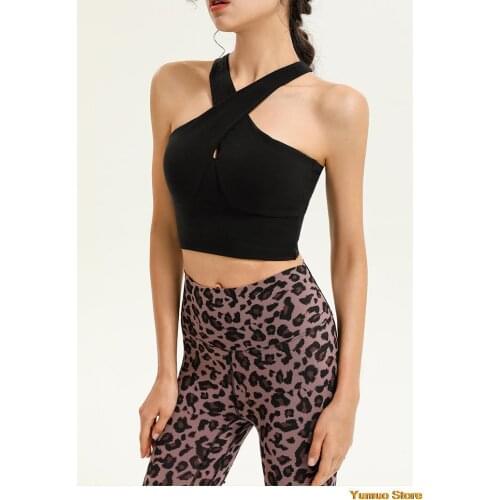 2021Corset Sports Underwear Womens Running Yoga Vest No Steel Ring Gathered Fitness Suit Cross Back Shockproof Bra Corset Top