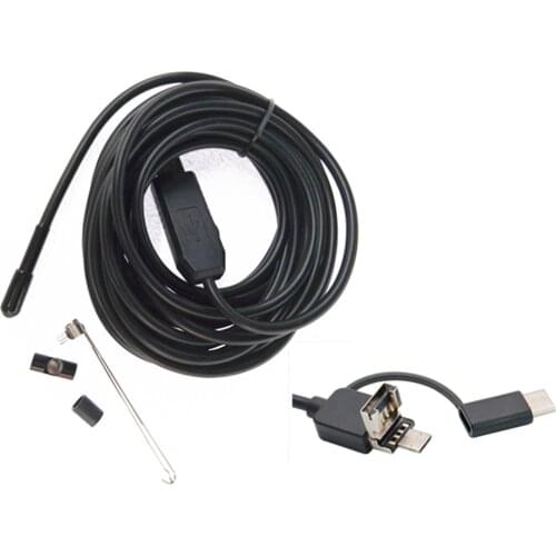 3in1 5.5mm for Android OTG Mobile Micro-USB Type-C USB Endoscope Camera 2M