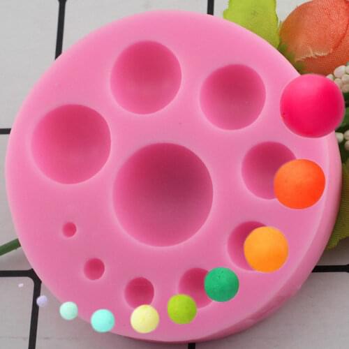 3D Semicircle Bead Silicone Fondant Mold Cake Decorating Baking Molds Sugar Paste Tools DIY Chocloate Clay Border Craft Mold
