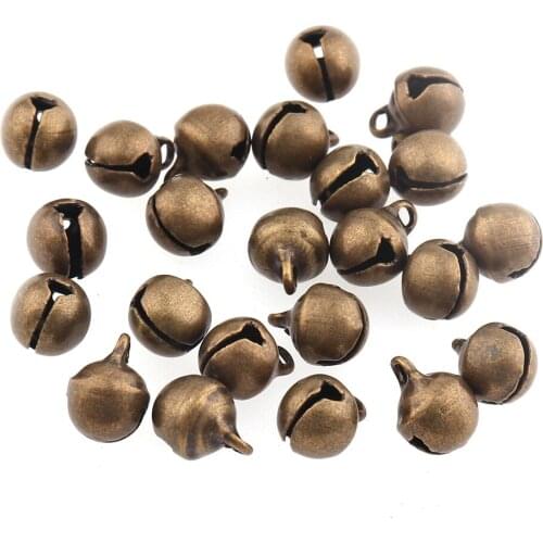 500pcs Brass Metal Jingle Bells Loose Beads 8mm Christmas Small Jingle Bell Charms Decoration Gift DIY Bracelet Jewelry making