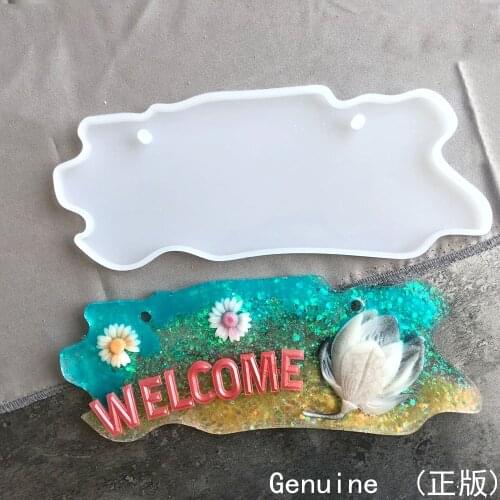 Irregular wave shape listing house number silicone mold DIY epoxy resin clay clay mold House decoration mould
