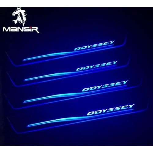 Car Scuff Plate Led Lights For Honda Odyssey 2006 - 2009 2010 2011 Door Acrylic Sill Guard Pedal Pathway Moving Welcome Light