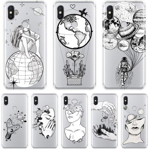 Phone Case For Pocophone F1 Xiaomi Redmi Note 6 Pro 5A Prime 5 4 4X Silicone Soft Art Space Back Cover For Redmi S2 6A 5 Plus 4A