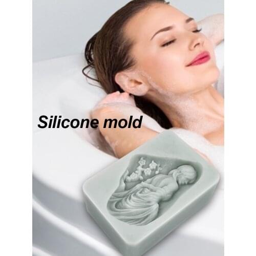 Beauty Bath Soap Mold DIY Non-stick Liquid Silicone Mold Soap Making Molds For Plaster Chocolate Moule Silicone 3D