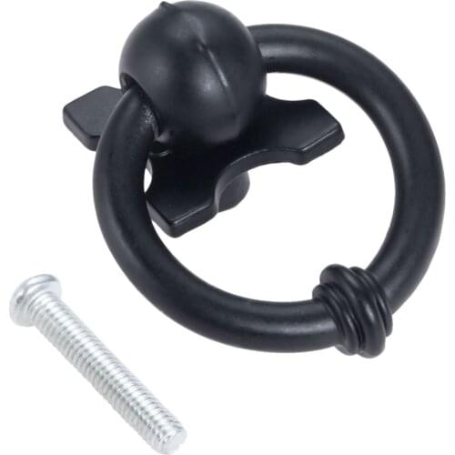 Dophee 1pc Cabinet Knob Cupboard Drawer Pull Ring Handle Dresser with Screws 33*40mm