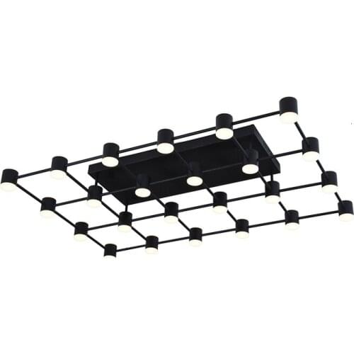 China Sri Lanka Supermarket Acrylic Black Indoor Spider Flush Mount Surface Led Lighting Modern Ceiling Mounted Light