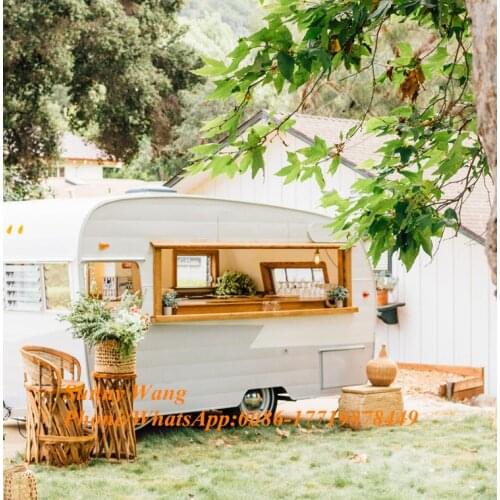 China mobile vending vintage street unique coffee food trailer fast food kiosk retro food truck food trailers for europe