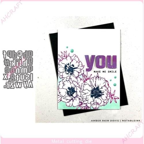 26pc Lowercase English Letters Metal Cutting Dies for DIY Scrapbooking Photo Album Decorative Embossing PaperCard Crafts Die2021