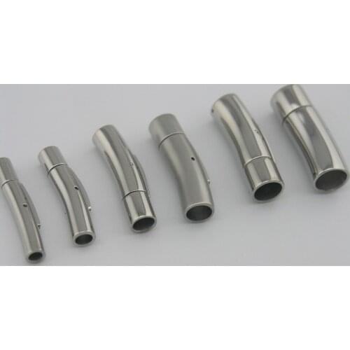 Many Sizes--5 Pcs Smooth 316L Stainless Steel Bayonet/Snap Clasp for Bracelet Making--CLS114