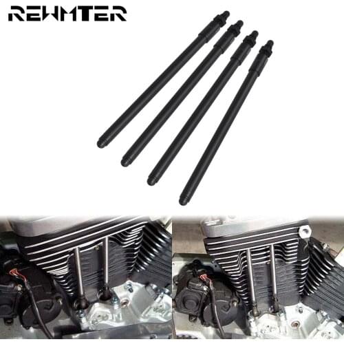 4PCS Motorcycle Black Adjustable Pushrods For Harley Softail Twin Cam Touring Dyna Heritage Road Street Glide Streetbob 99-2017