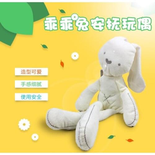 Cognition smooth bedtime kids educational ultra soft fun gift cute rabbit appease doll plush lovely massage beans soft baby toy