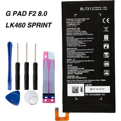 Original G PAD Battery for LG G PAD F2 8.0 LK460 SPRINT BL-T31 3000mAh