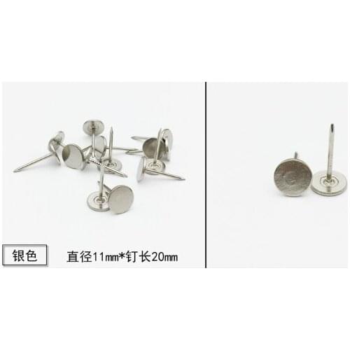 11mm*20mm Flat head pushpin lengthening thickening soft bag foam nail sofa decorative wallpaper fixed nail antique press plane