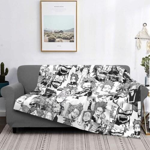 Boku No Hero Academia My Hero Academia KIRISHIMA Blankets Fleece Printed Unisex Throw Blanket for Bed Outdoor Bedspreads