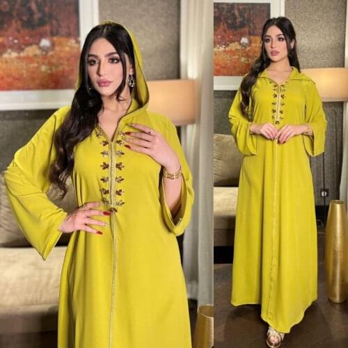 Ramadan Eid Mubarak Women Abaya Dubai Turkey Arabic Muslim Hijab Dress Jalabiya Hodded Robe Femme Kaftan Musulmane Islam Clothes