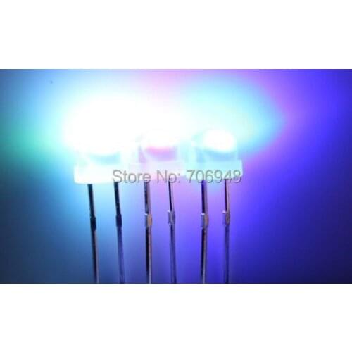 Diffused Straw hat 5mm fast flash RGB led