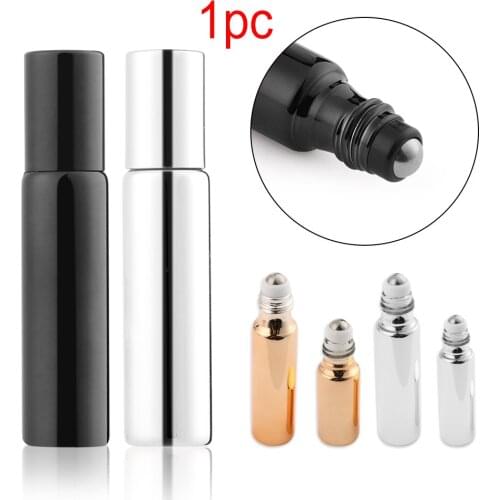 5/10ML Empty Essential Oil Bottle Stainless Steel Roller Ball Massager Perfume Eye Cream Refillable Portable Travel Container
