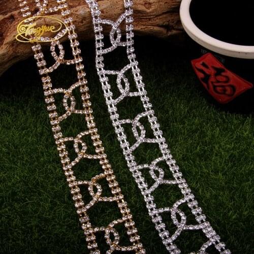 Mesh Diamond Trim Bling Clothing Decoration1YD Crystal Ribbons Party Wedding Decoration event party supplies