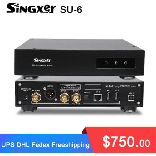 Singxer SU-6 Audio Interface XMOS XU208 CPLD Femtosecond Clock USB Digital Interface SU6