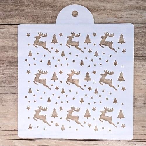 15 cm DIY Craft Layering Deer Background Stencil For Walls Painting Scrapbooking Stamping Album Decorative Embossing Paper Cards