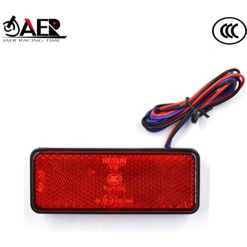 JAER Universal LED Motorcycle ATV Tail Light Rear Turn Signal Stop Brake Running Plate E-Marked 12V for Honda Yamaha Kawasaki